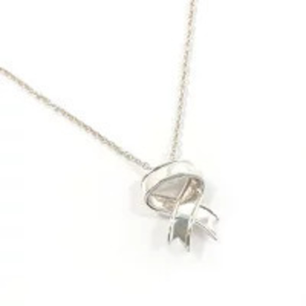 Tiffany Co Ribbon Necklace Sterling Silver